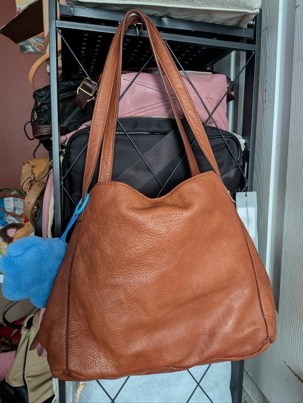 American Vintage Tan Leather Shoulder Tote